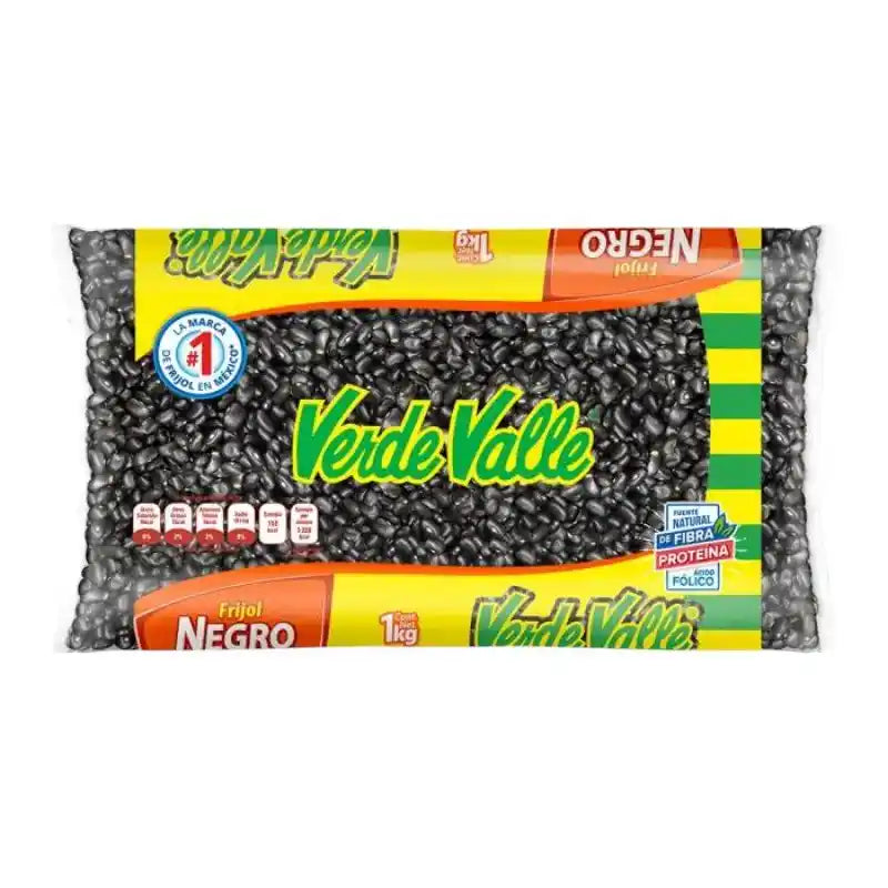 HARICOTS NOIRS SEC EN GRAIN VERDE VALLE 1 KG