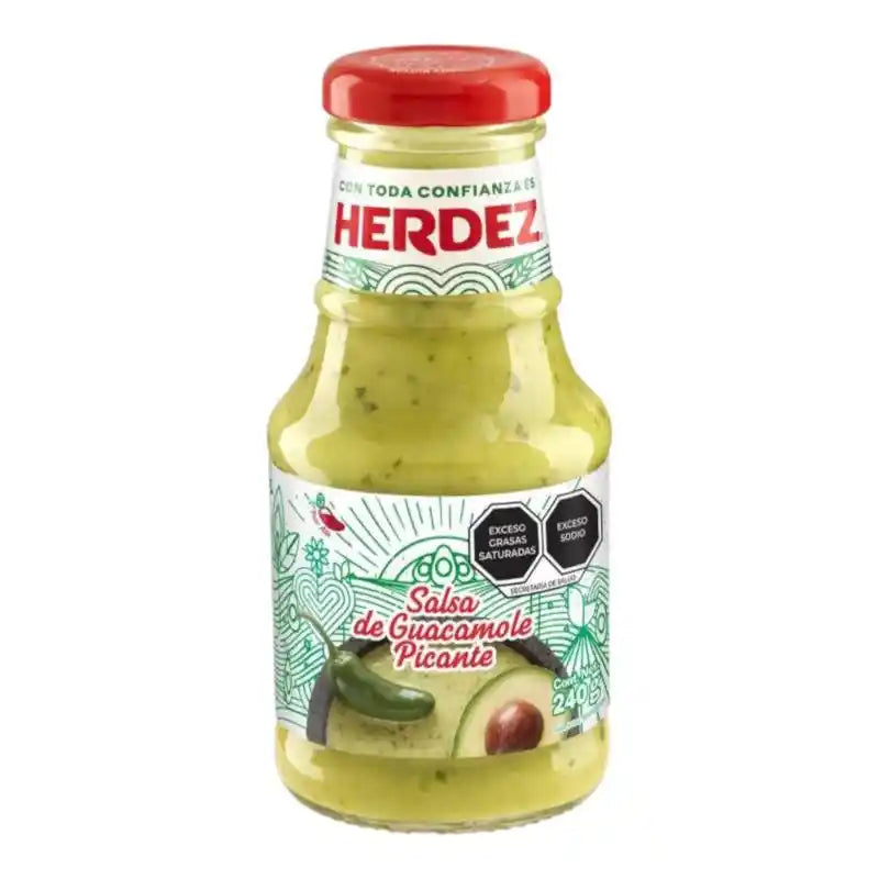 HERDEZ SAUCE GUACAMOLE EPICE 240 GR