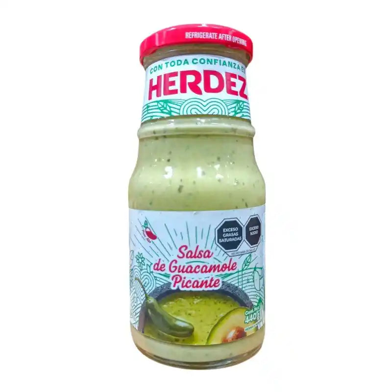 HERDEZ SAUCE GUACAMOLE EPICE  440 GR
