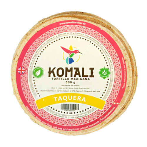 KOMALI TORTILLA DE MAIS TAQUERA 500 GR